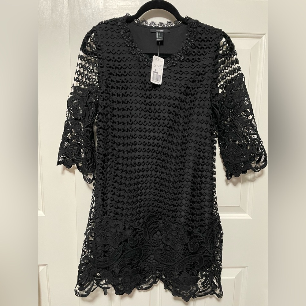 Forever 21 Black Lace Mini Dress